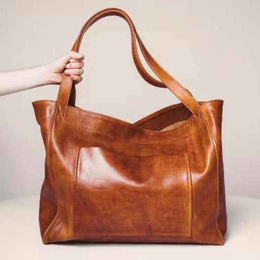 Vintage Large Capacity Soft Leather Big Bag