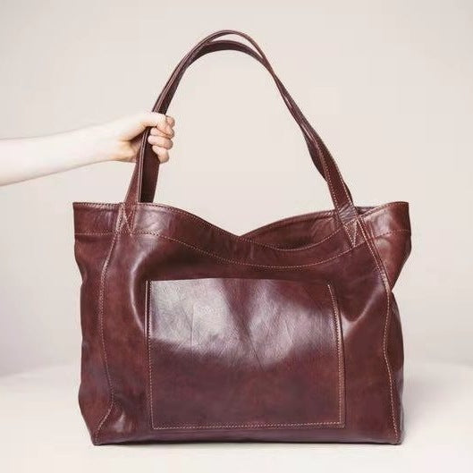 Vintage Large Capacity Soft Leather Big Bag