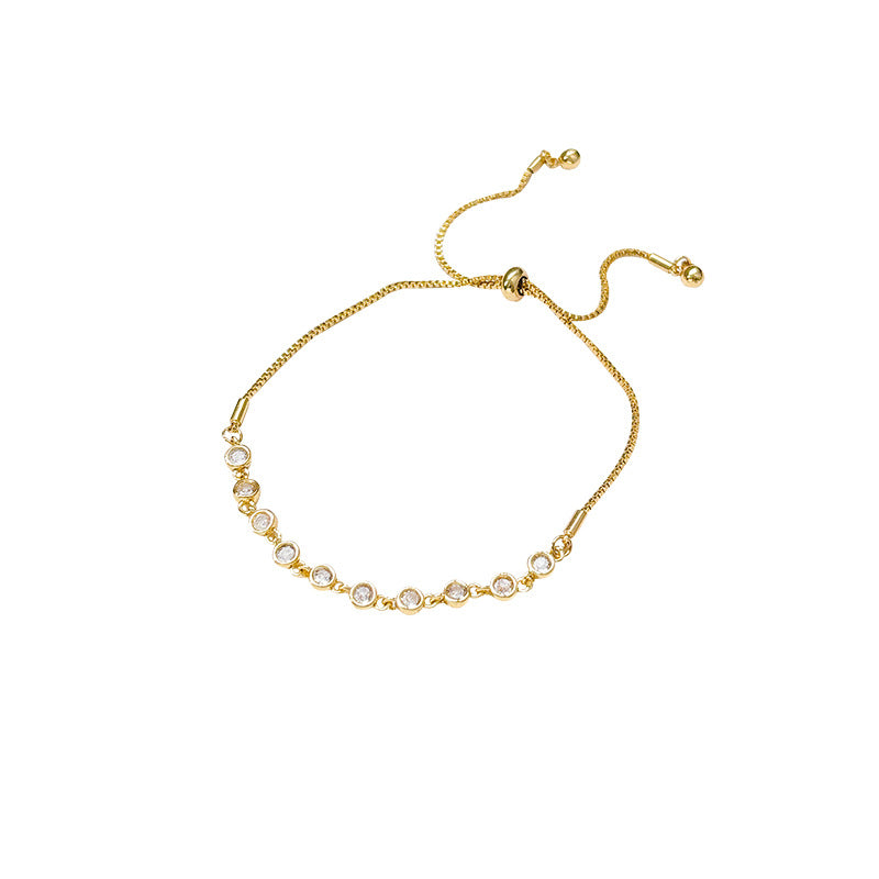 French Retro Adjustable Zircon Fashion Bracelet
