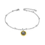 Beads Anklet Sterling Silver Sunflower Ankle Bracelets Jewelry for Women Girls Gifts