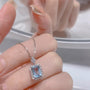 Blue Sea Shining Diamond Necklace, High-End & Versatile Design