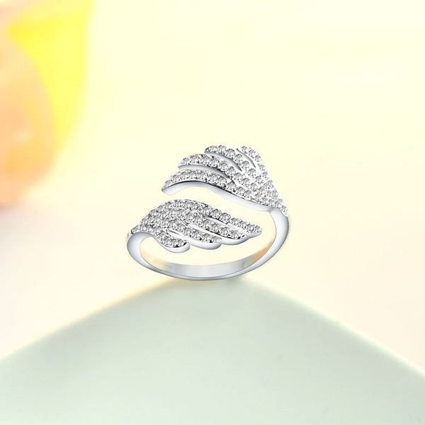 Japanese & Korean Trendy Winged Ring - Versatile European & American Style for Women