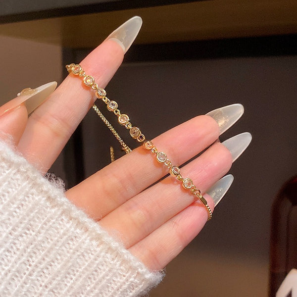 French Retro Adjustable Zircon Fashion Bracelet