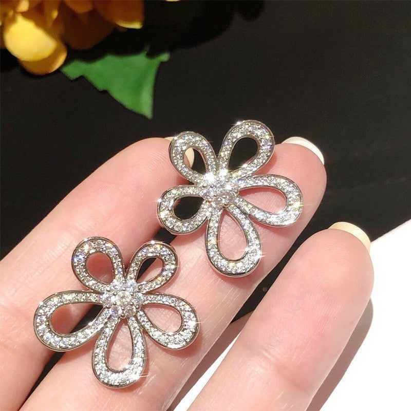 Hollow Sunflower Earrings For Women