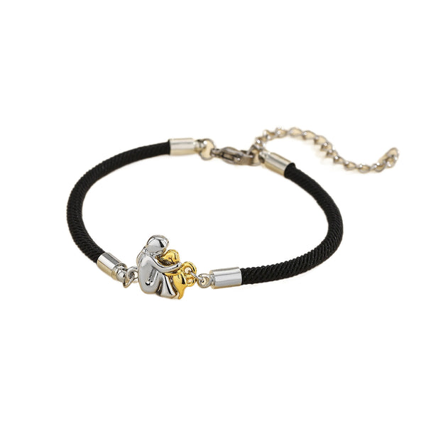 Woven Couple Bracelet with Carrying Strap