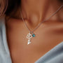 Women’s December Birthstone Flower Pendant Necklace – Versatile Design
