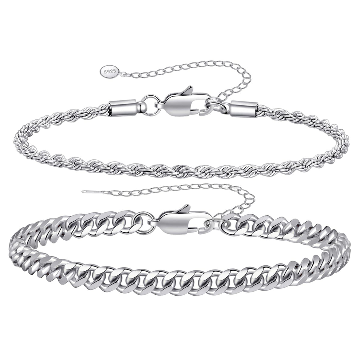 Men’s Cuban Chain Bracelet Set