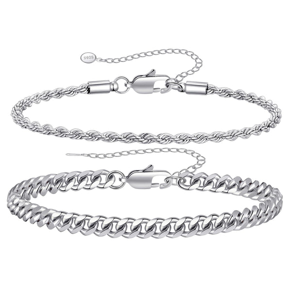 Men’s Cuban Chain Bracelet Set