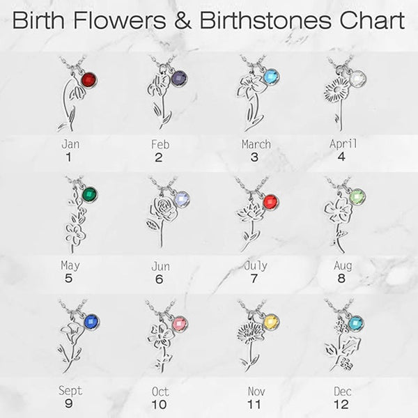 Women’s December Birthstone Flower Pendant Necklace – Versatile Design