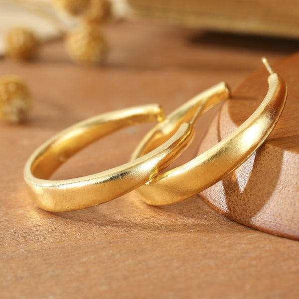 Matte Brushed Geometric Earrings - Modern Style for Women