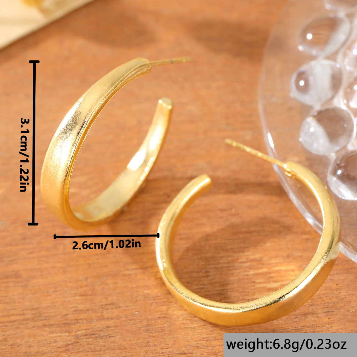 Matte Brushed Geometric Earrings - Modern Style for Women