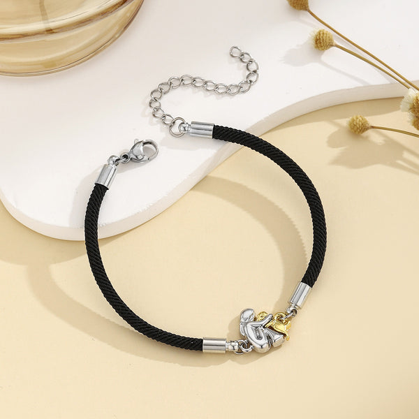 Woven Couple Bracelet with Carrying Strap