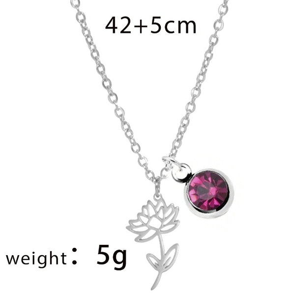 Women’s December Birthstone Flower Pendant Necklace – Versatile Design