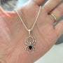Lady Halloween Ghost Spider Necklace New