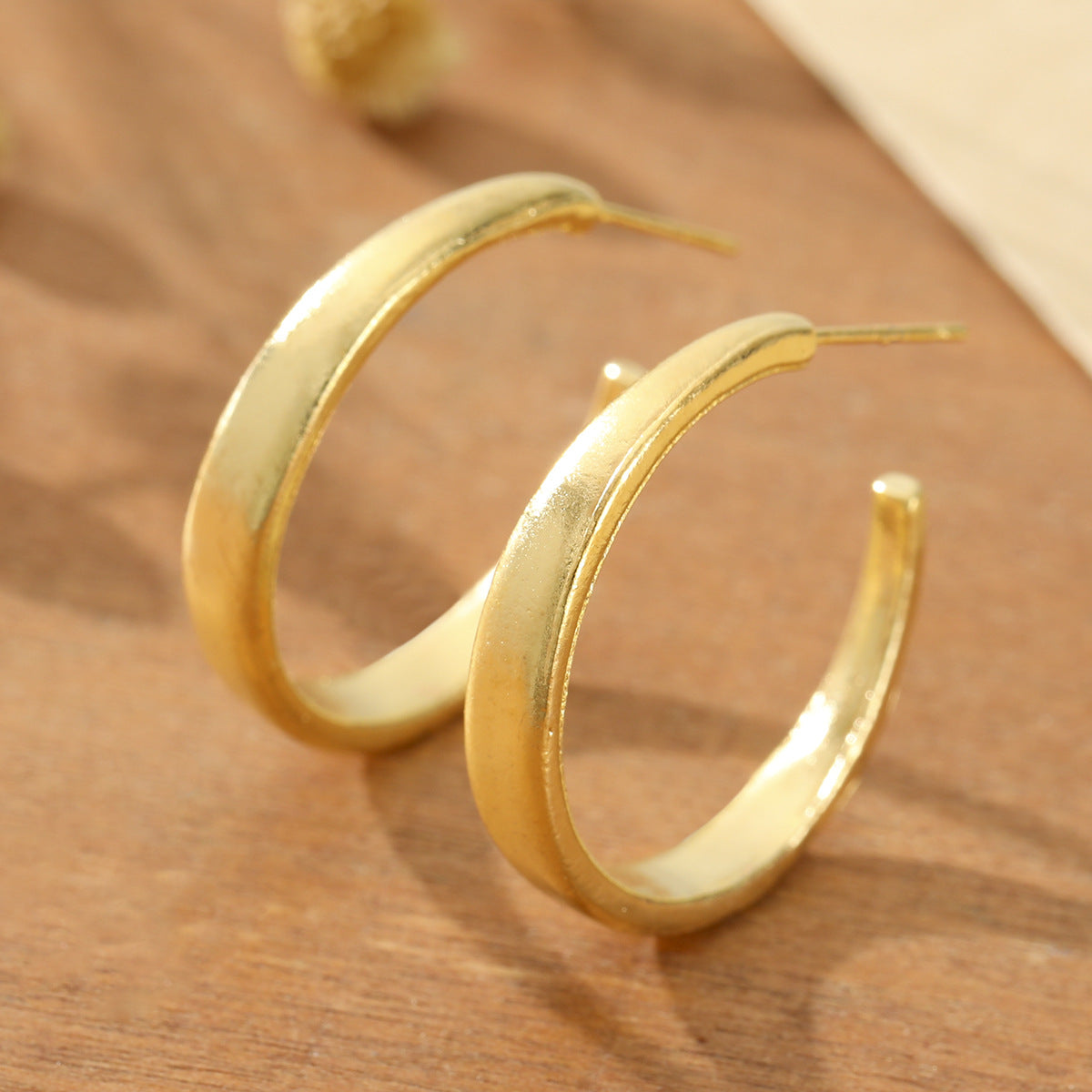 Matte Brushed Geometric Earrings - Modern Style for Women