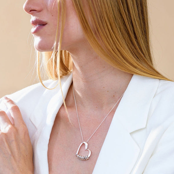 Personalized Name Beaded Heart Bracelet - Customizable POD Design