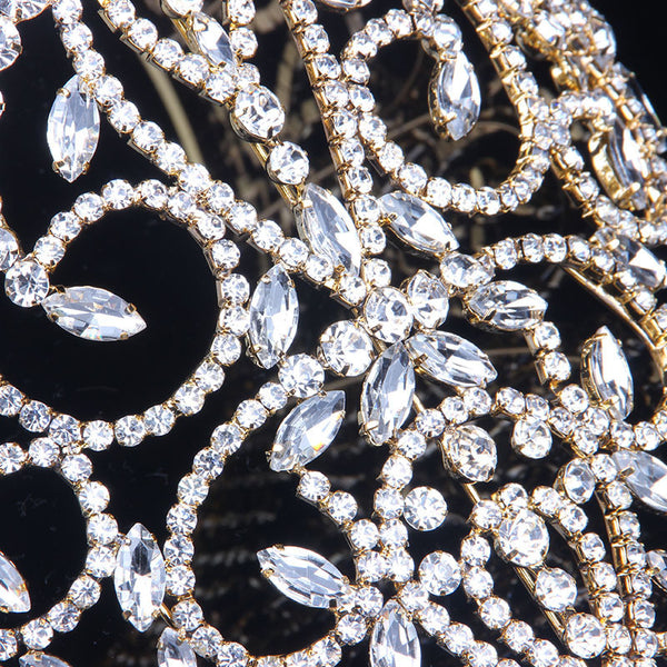 European And American Bridal Crown Luxury Rhinestone Big Crown Headdress