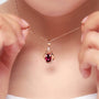 Ruby Water Drop Pendant Necklace – Elegant Design for Women
