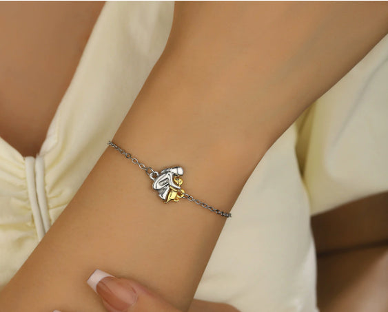 Woven Couple Bracelet with Carrying Strap