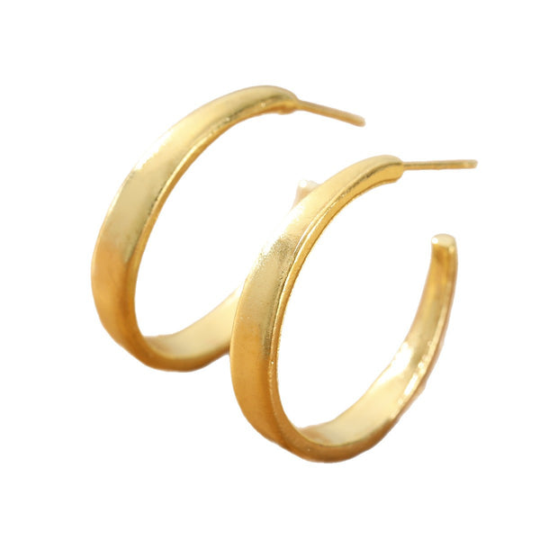 Matte Brushed Geometric Earrings - Modern Style for Women